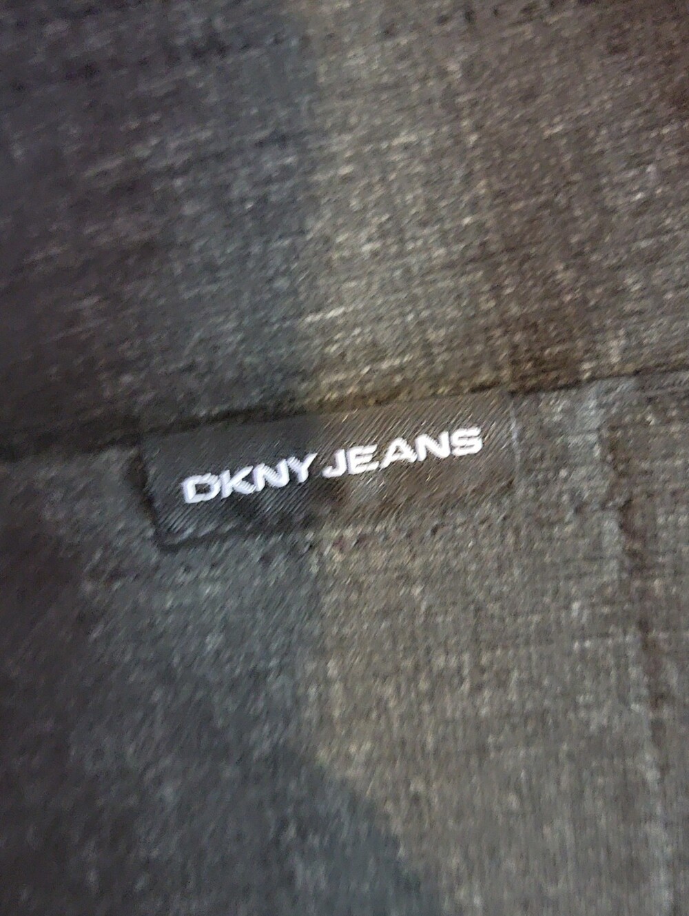 DKNY Jeans Dark Gray And Black Patterned Ankle Trousers - Picture 5 of 8